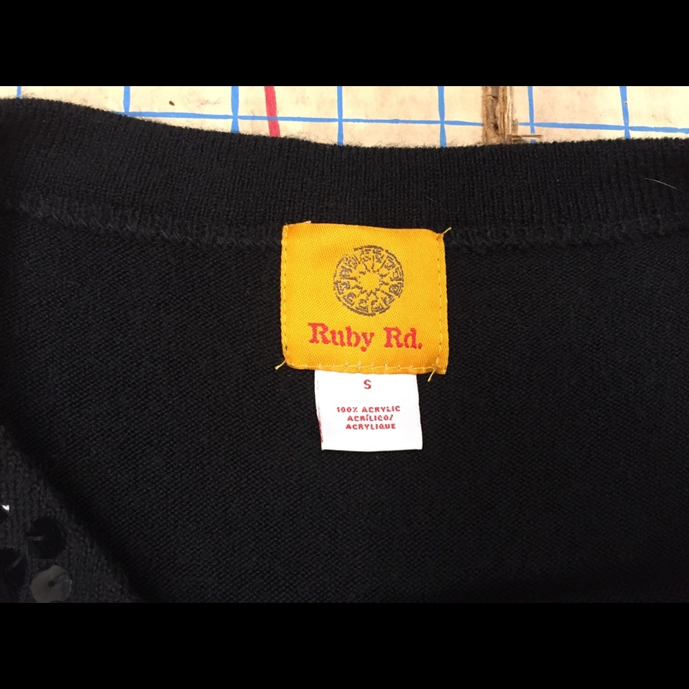Ruby Road Sequin Sweater Size Small - image 3